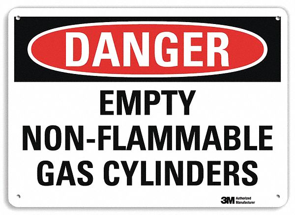 Danger Sign: Plastic, Mounting Holes Sign Mounting, 7 in x 10 in Nominal Sign Size, 0.055 in Thick