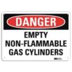 Danger: Empty Non-Flammable Gas Cylinders Signs