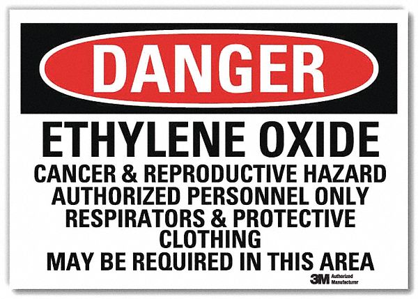 Danger Sign: Reflective Sheeting, Adhesive Sign Mounting, 5 in x 7 in Nominal Sign Size