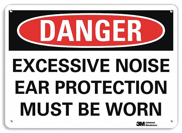 Danger Sign, Danger Excessive Noise Ear Protection Must Be Worn, Header ...