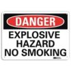 Danger: Explosive Hazard No Smoking Signs