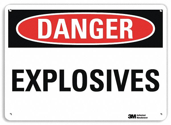 Danger Sign: Plastic, Mounting Holes Sign Mounting, 7 in x 10 in Nominal Sign Size, 0.055 in Thick