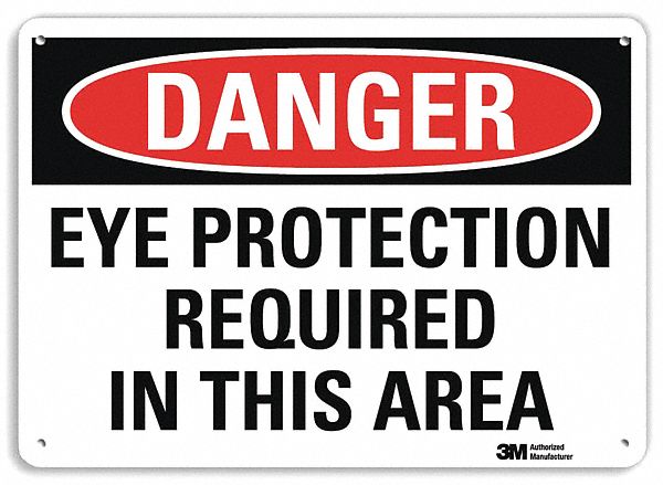 Danger Sign: Plastic, Mounting Holes Sign Mounting, 7 in x 10 in Nominal Sign Size, 0.055 in Thick