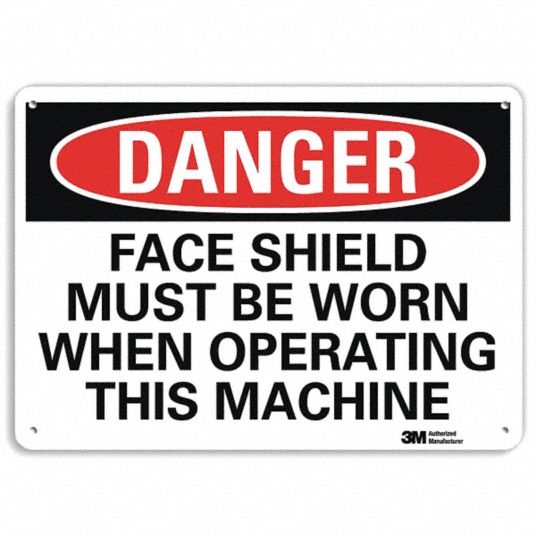 LYLE Danger Sign: Aluminum, Mounting Holes Sign Mounting, 10 in x 14 in ...