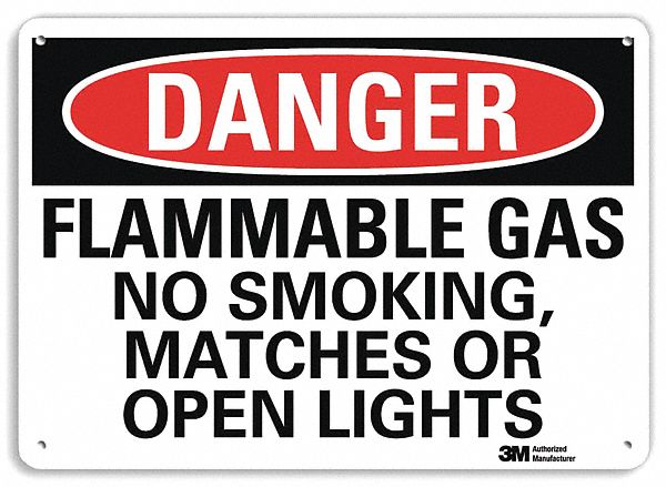 Danger Sign: Plastic, Mounting Holes Sign Mounting, 7 in x 10 in Nominal Sign Size, 0.055 in Thick