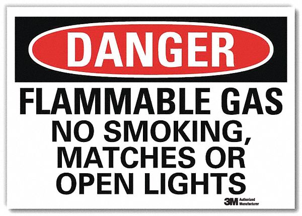 Danger Sign: Reflective Sheeting, Adhesive Sign Mounting, 7 in x 10 in Nominal Sign Size, Danger