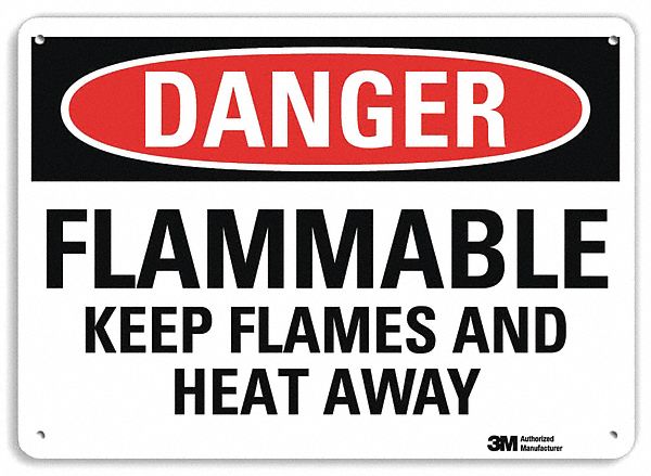 Danger Sign: Plastic, Mounting Holes Sign Mounting, 10 in x 14 in Nominal Sign Size, 0.055 in Thick
