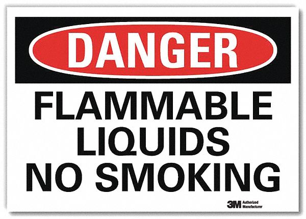 Danger Sign: Reflective Sheeting, Adhesive Sign Mounting, 7 in x 10 in Nominal Sign Size, Danger