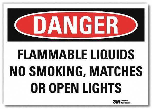 PANNEAU INTRDCTN FUMR,FLAMMABLE,7X10