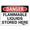 Danger: Flammable Liquids Stored Here Signs