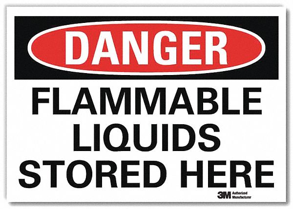Danger Sign: Reflective Sheeting, Adhesive Sign Mounting, 7 in x 10 in Nominal Sign Size