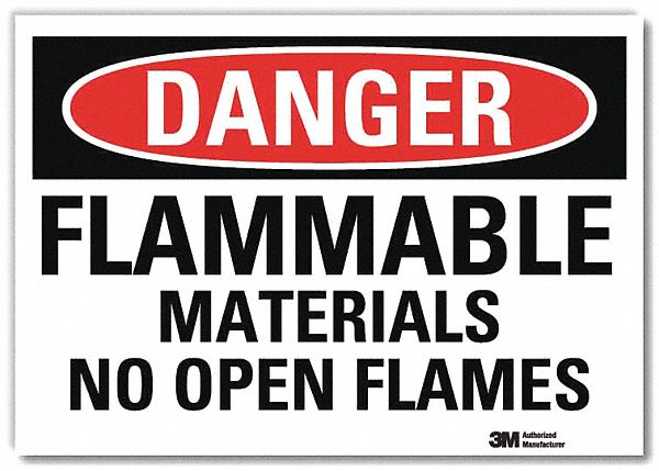 Danger Sign: Reflective Sheeting, Adhesive Sign Mounting, 7 in x 10 in Nominal Sign Size