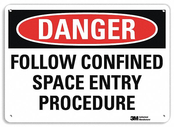 Danger Sign: Plastic, Mounting Holes Sign Mounting, 10 in x 14 in Nominal Sign Size, 0.055 in Thick