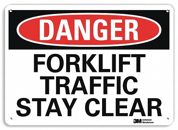 Danger Sign, 7 in x 10 in, Aluminum
