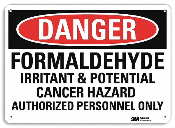 Danger Sign: Plastic, Mounting Holes Sign Mounting, 10 in x 14 in Nominal Sign Size, 0.055 in Thick