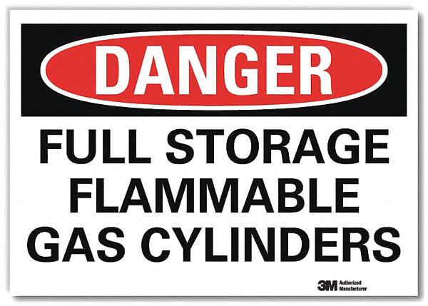 Danger Sign: Reflective Sheeting, Adhesive Sign Mounting, 7 in x 10 in Nominal Sign Size, Danger