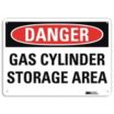 Danger: Gas Cylinder Storage Area Signs