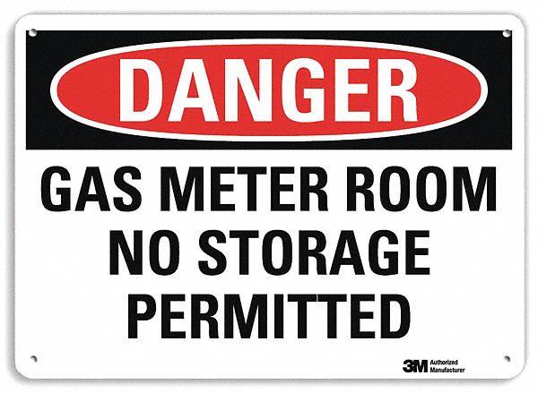 Danger Sign: Plastic, Mounting Holes Sign Mounting, 7 in x 10 in Nominal Sign Size, 0.055 in Thick