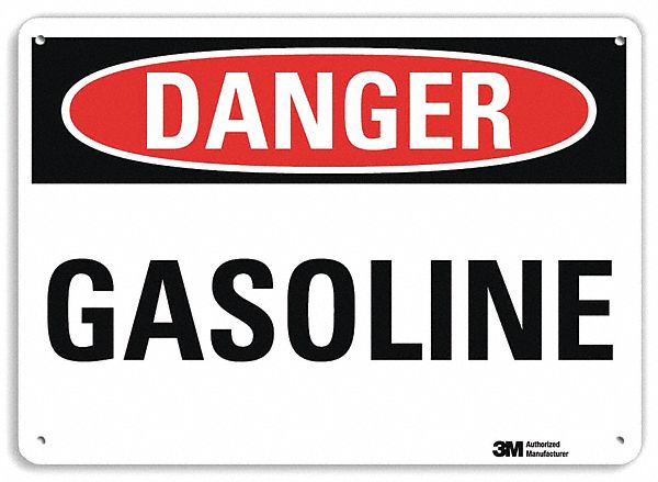 Danger Sign: Plastic, Mounting Holes Sign Mounting, 7 in x 10 in Nominal Sign Size, 0.055 in Thick