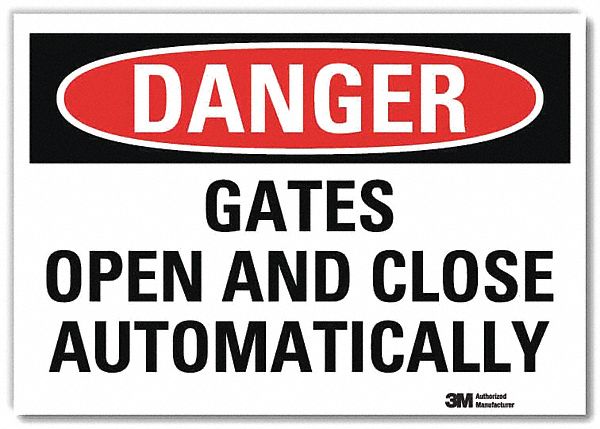 Danger Sign: Reflective Sheeting, Adhesive Sign Mounting, 7 in x 10 in Nominal Sign Size, Danger