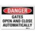 Danger: Gates Open And Close Automatically Signs