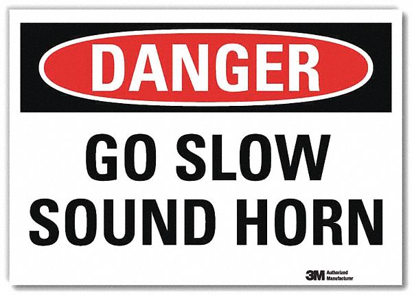 Reflective  Lift Truck Label: Non-PVC Polymer, 10 in x 14 in Nominal Sign Size, Engineer Grade