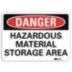 Danger: Hazardous Material Storage Area Signs