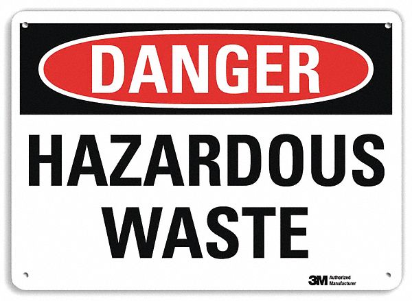 Danger Sign: Aluminum, Mounting Holes Sign Mounting, 10 in x 14 in Nominal Sign Size, 0.04 in Thick