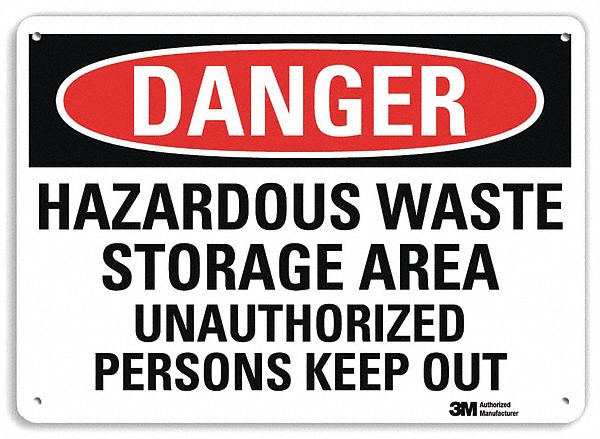 Danger Sign: Plastic, Mounting Holes Sign Mounting, 7 in x 10 in Nominal Sign Size, 0.055 in Thick