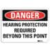 Danger: Hearing Protection Required Beyond This Point Signs