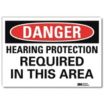 Danger: Hearing Protection Required In This Area Signs