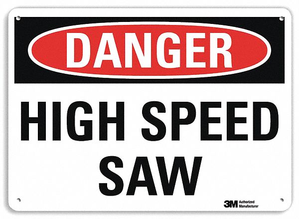 Danger Sign: Plastic, Mounting Holes Sign Mounting, 7 in x 10 in Nominal Sign Size, 0.055 in Thick