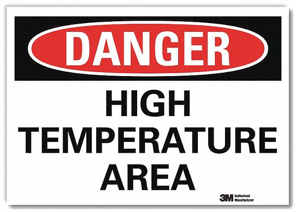 Danger Sign: Reflective Sheeting, Adhesive Sign Mounting, 7 in x 10 in Nominal Sign Size, Danger