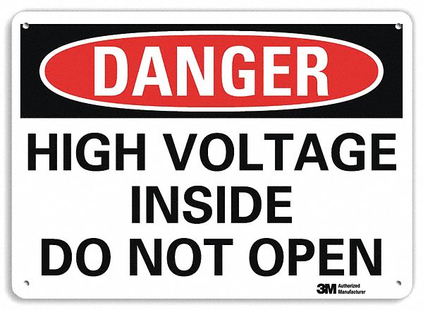 Danger Sign: Plastic, Mounting Holes Sign Mounting, 7 in x 10 in Nominal Sign Size, 0.055 in Thick