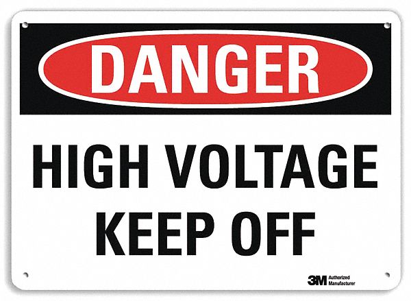 Danger Sign, 10 in x 14 in, Plastic