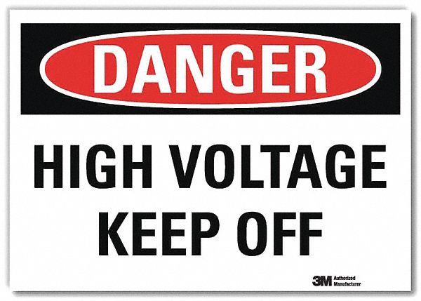 Danger Sign, 5 in x 7 in, Rflct Sheeting
