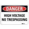 Danger: High Voltage No Trespassing Signs