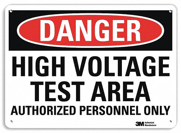 Danger Sign: Plastic, Mounting Holes Sign Mounting, 7 in x 10 in Nominal Sign Size, 0.055 in Thick