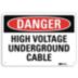 Danger: High Voltage Underground Cable Signs