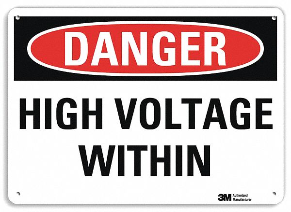 Danger Sign, 10 in x 14 in, Aluminum