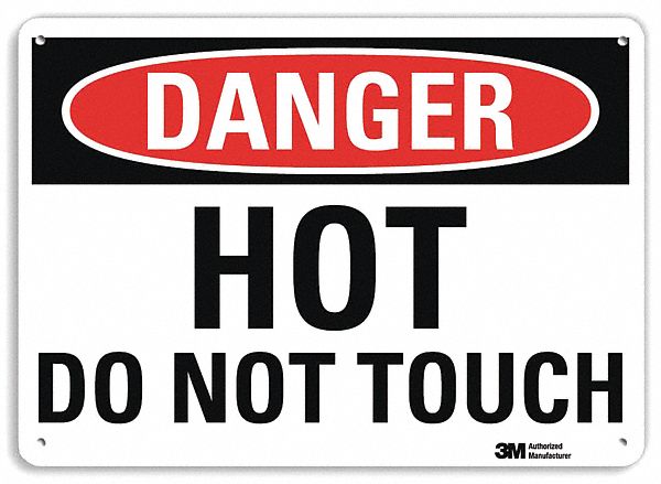 Danger Sign: Plastic, Mounting Holes Sign Mounting, 7 in x 10 in Nominal Sign Size, 0.055 in Thick