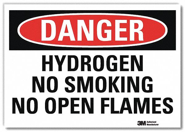 Danger Sign: Reflective Sheeting, Adhesive Sign Mounting, 7 in x 10 in Nominal Sign Size, Danger