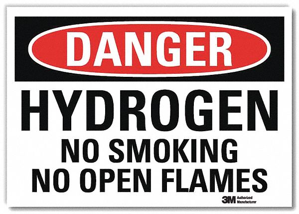 Danger Sign: Reflective Sheeting, Adhesive Sign Mounting, 7 in x 10 in Nominal Sign Size