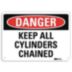 Danger: Keep All Cylinders Chained Signs