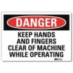 Danger: Keep Hands And Fingers Clear Of Machine While Operating Signs