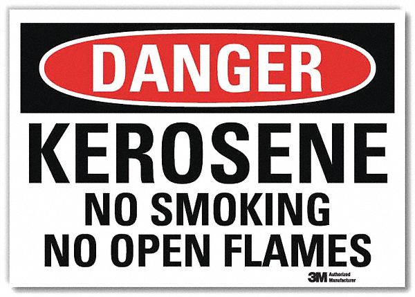 Danger Sign: Reflective Sheeting, Adhesive Sign Mounting, 7 in x 10 in Nominal Sign Size, Danger
