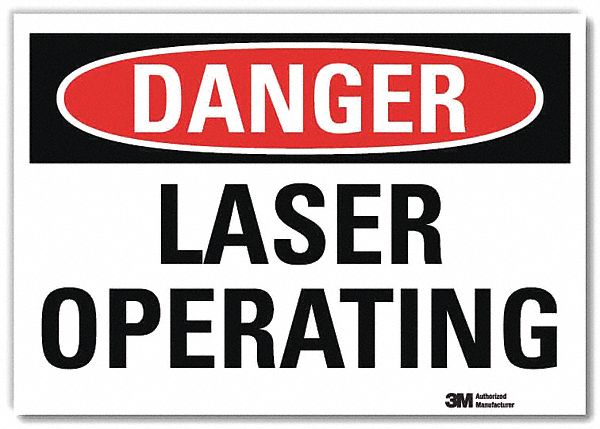 Danger Sign: Reflective Sheeting, Adhesive Sign Mounting, 7 in x 10 in Nominal Sign Size