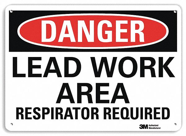 Danger Sign, 7 in x 10 in, Aluminum