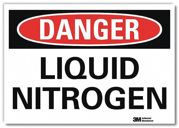 Danger Sign: Reflective Sheeting, Adhesive Sign Mounting, 7 in x 10 in Nominal Sign Size