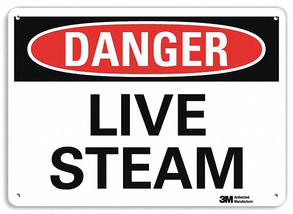 Danger Sign: Plastic, Mounting Holes Sign Mounting, 7 in x 10 in Nominal Sign Size, 0.055 in Thick